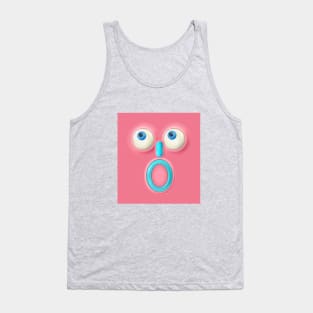 Smiling emoticon on a pink background. Tank Top